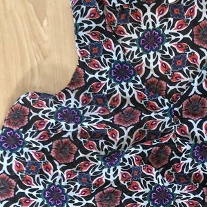 Sheer multi color floral blouse Large